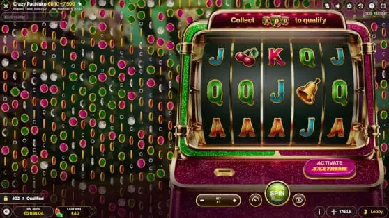 Crazy Pachinko qualification slot reels